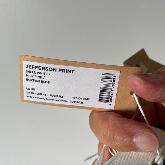 Native Shoes Jefferson Print in Shell White and Milk Pink Size 11 - Picture 9 of 9